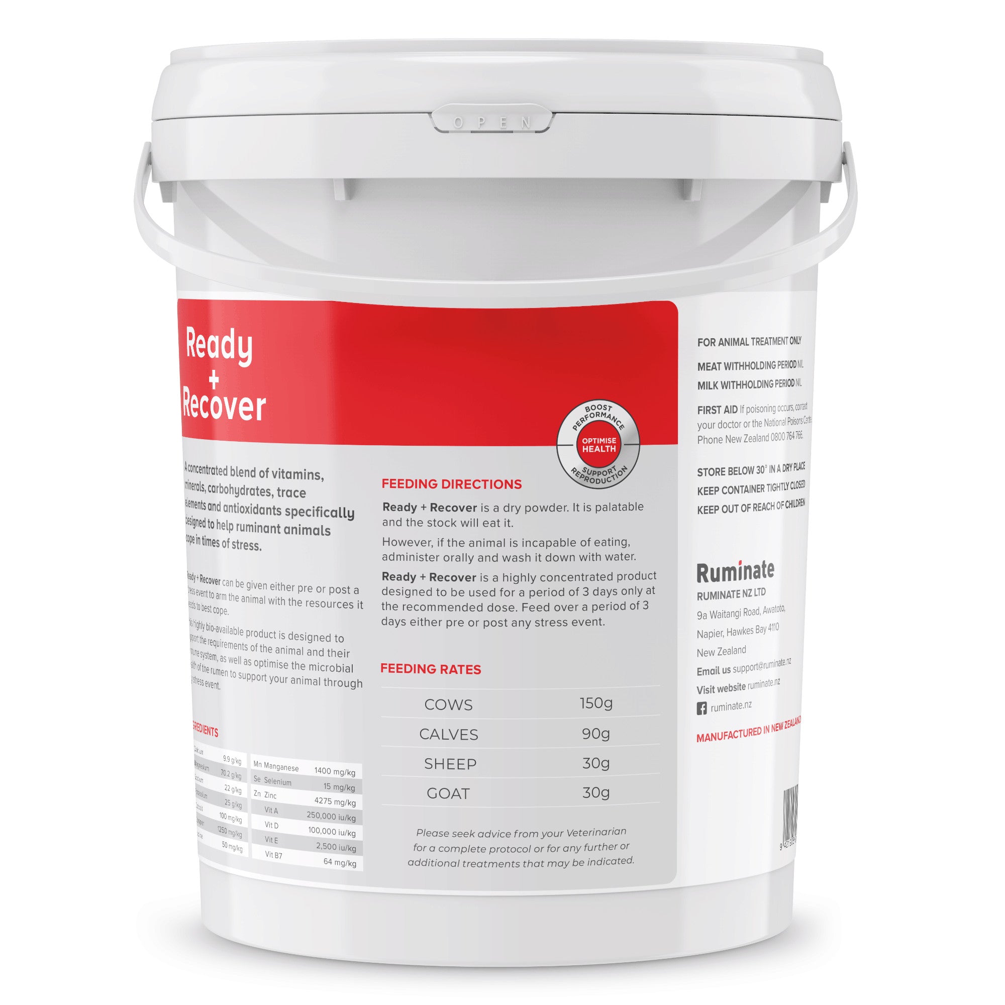 Ready + Recover® – Ruminant Recovery Powder